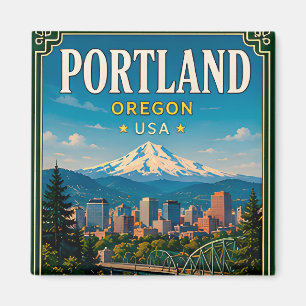 🌲 Portland Oregon Erinnerung von Mountain View 🌲 Magnet