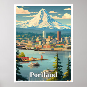 Portland Oregon Kunst, Dichtung und Musik Poster