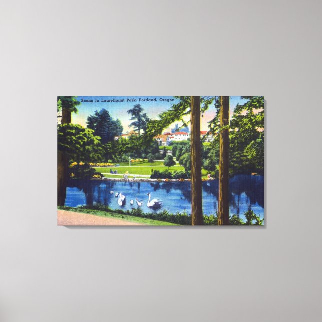 Portland, Oregon, Laurelhurst Park Scene Leinwanddruck (Vorderseite)