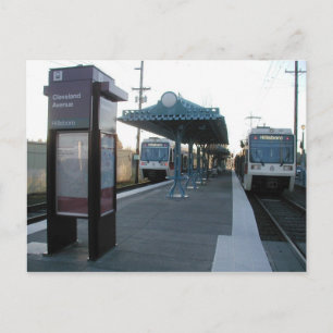 Portland Oregon MAX Ende der Postkarte