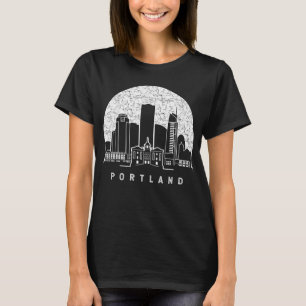 Portland Oregon Multnomah Skyline T - Shirt