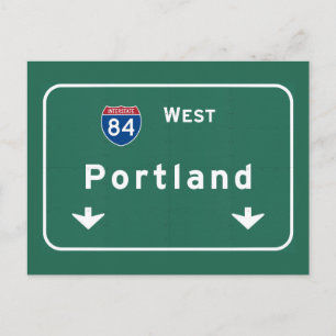 Portland Oregon oder Autobahn Interstate Freeway : Postkarte