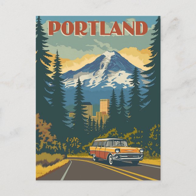 Portland, Oregon Postkarte (Vorderseite)
