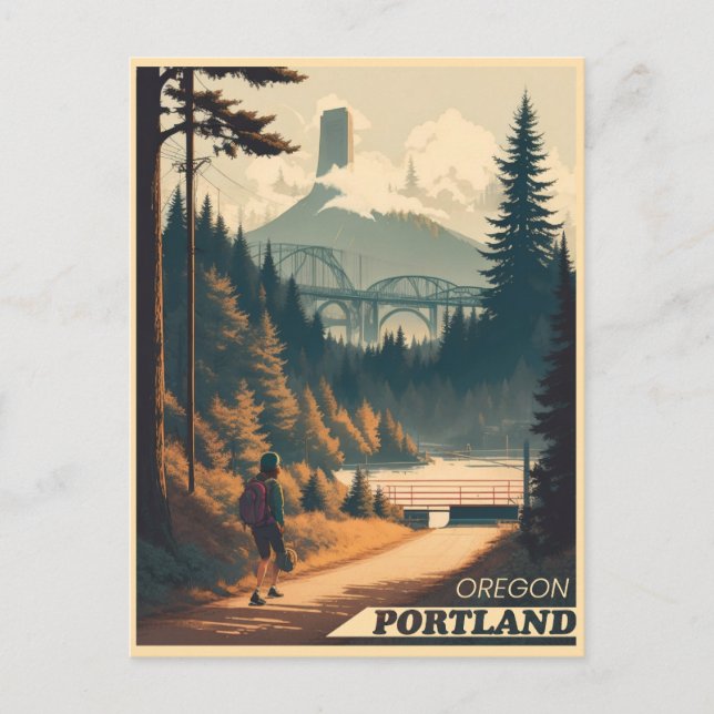 Portland, Oregon Postkarte (Vorderseite)