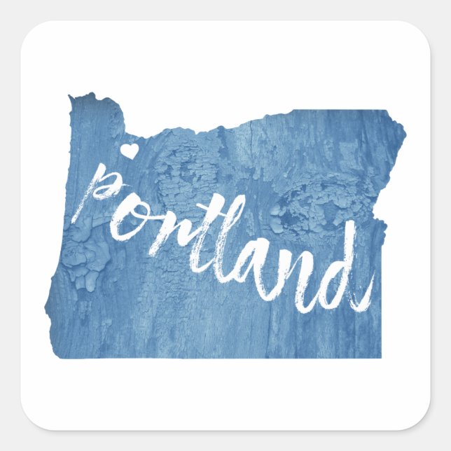 Portland, Oregon Quadratischer Aufkleber (Vorderseite)