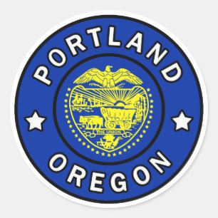 Portland Oregon Runder Aufkleber