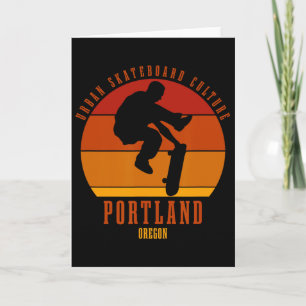 Portland Oregon Skateboarder Urne Skateboarding 2  Karte