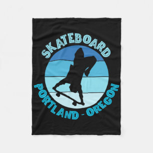 Portland Oregon Skateboarder Urne Skateboarding 3 Fleecedecke