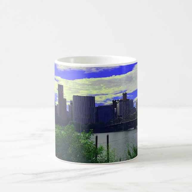 Portland, Oregon Skyline #2 Tasse (Mittel)
