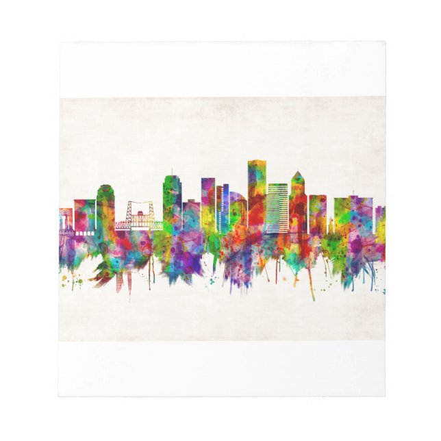 Portland Oregon Skyline Notizblock (Vorderseite)