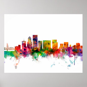 Portland Oregon Skyline Poster