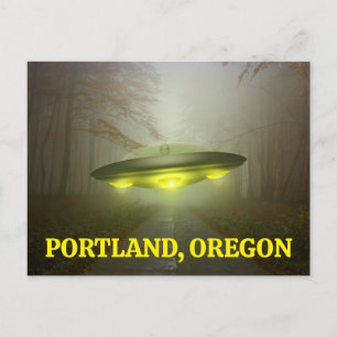 PORTLAND, OREGON SPACESHIP UFO Postkarte