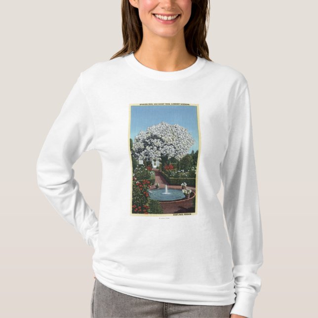 Portland, Oregon - spanischer Pool-und Geist-Baum T-Shirt (Vorderseite)