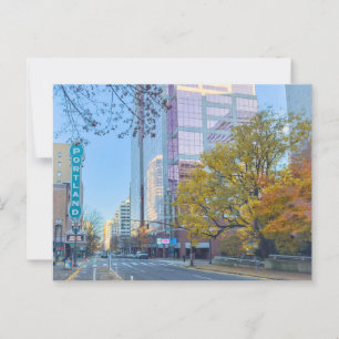Portland Oregon Street View im Herbst Postkarte