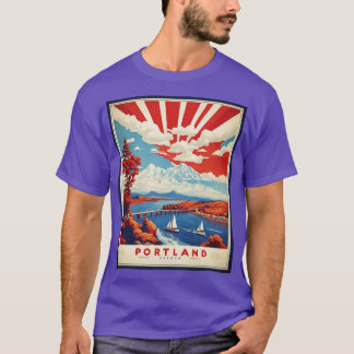 Portland Oregon USA Tourismus V T-Shirt