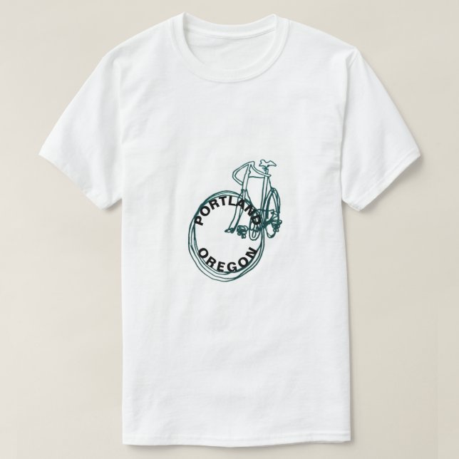 Portland Oregon Vélo Mens T-Shirt blanc (Design devant)