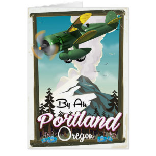 Portland, Oregon Vintage-Reiseplakat