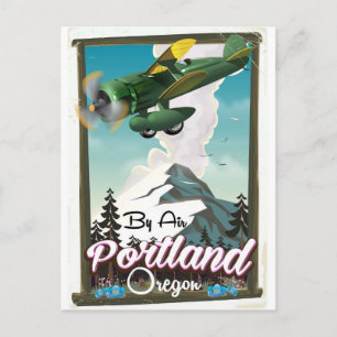 Portland, Oregon Vintage-Reiseposter Postkarte