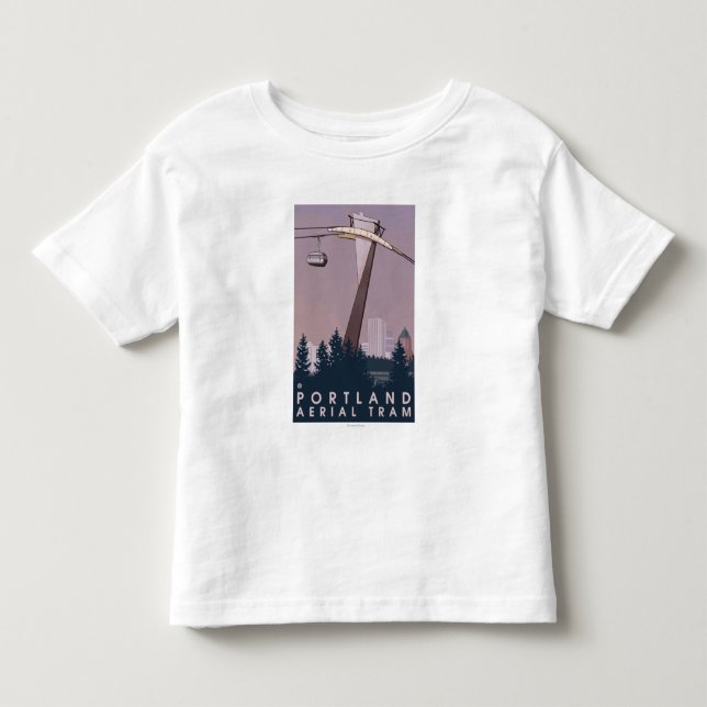 Portland, OregonAerial Tram-Szene Kleinkind T-shirt (Vorderseite)