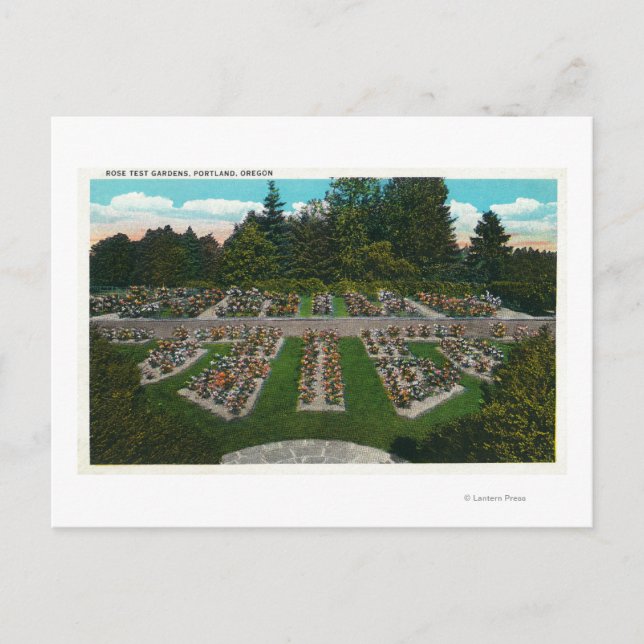Portland, OregonView of the Rose Test Gardens Postkarte (Vorderseite)