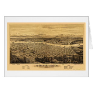 Portland, OU carte panoramique - 1879