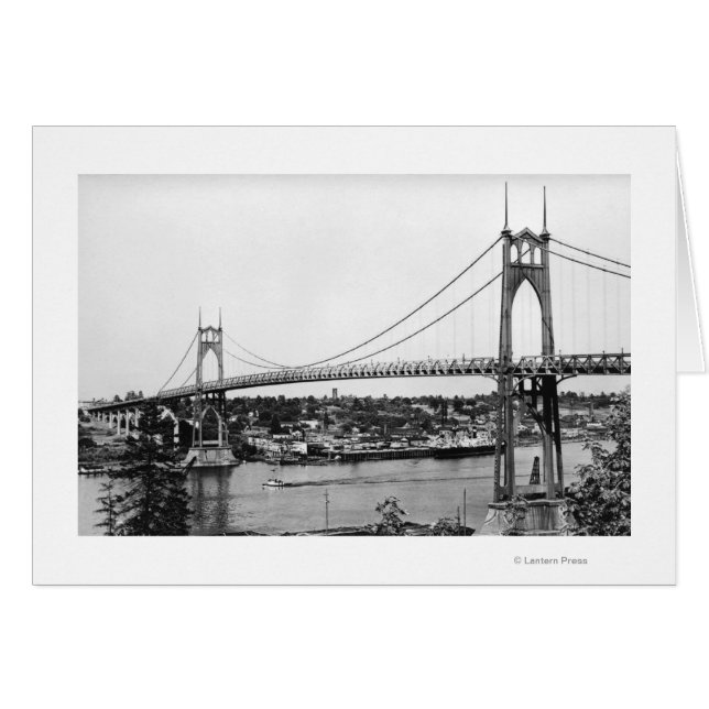 Portland, OU Vue du pont St. John sur (Devant horizontal)