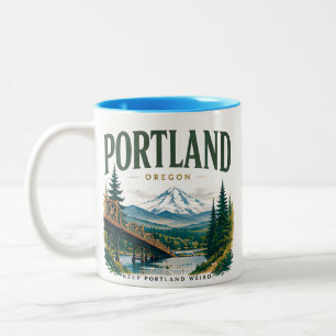 Portland Pazifik Nordwesten Zweifarbige Tasse