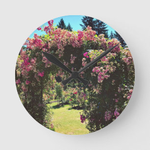Portland Rose Garden, OR Runde Wanduhr