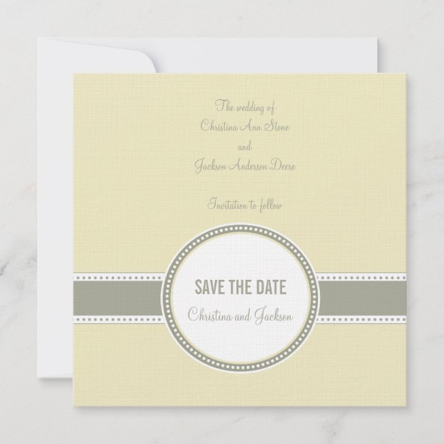 Portland Save the Date: Vanilla Date (Vorderseite)