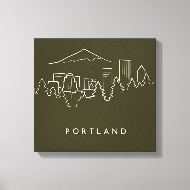 Portland Skyline Leinwanddruck (Vorderseite)