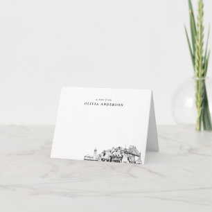 Portland Skyline Sketch Personalisierte Mitteilung