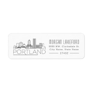 Portland Stylized Skyline  