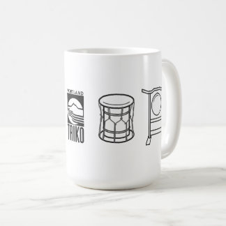 Portland Taiko großes Linienkunst-Mug Kaffeetasse