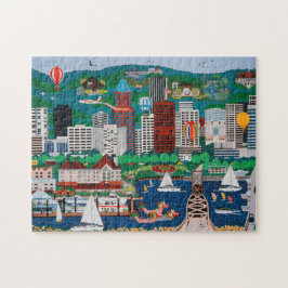 Portland-Ufergegend-Puzzlespiel