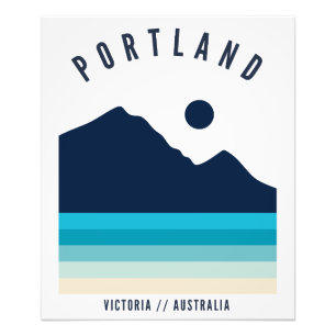 Portland Victoria Australien Retro Vintage Strand Fotodruck
