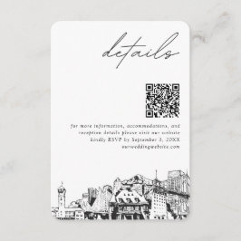 Portland Wedding Details QR Code Klein Begleitkarte