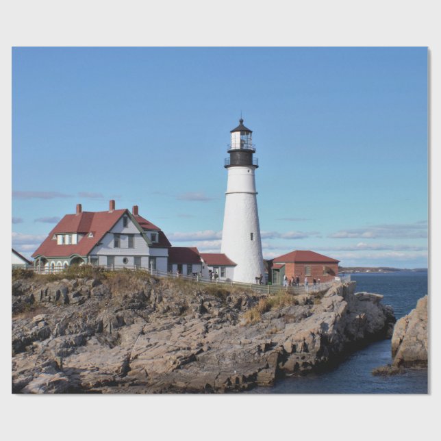 Portlandhauptleuchtturm Maine Geschenkpapier (Flach)