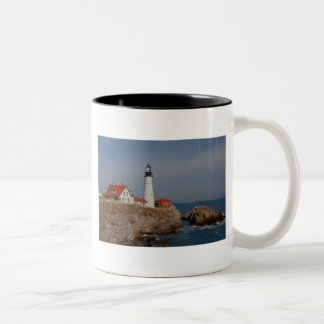 Portlandhauptleuchtturm-Tasse Zweifarbige Tasse