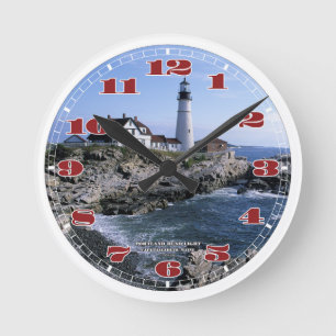 Portlandhauptleuchtturm-Uhr Runde Wanduhr