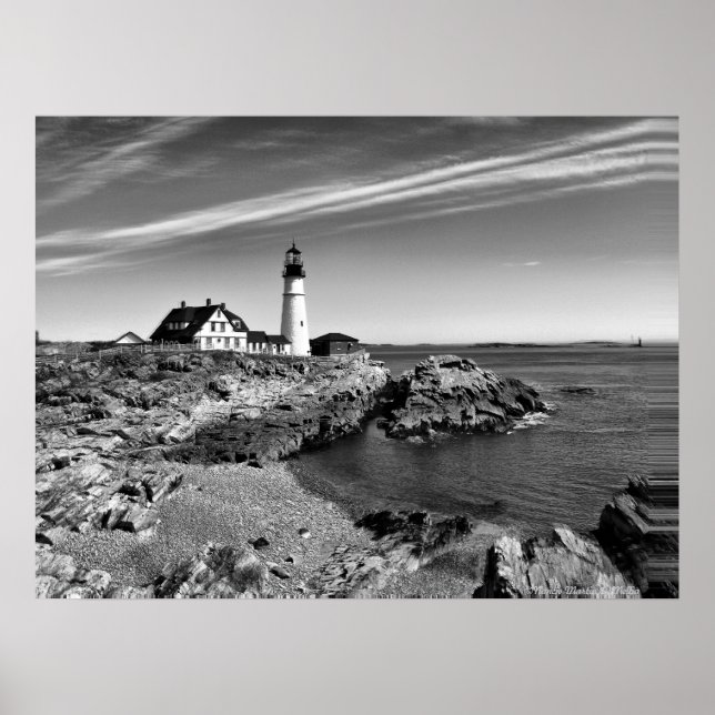 Portlandhead Black in White Poster (Vorne)