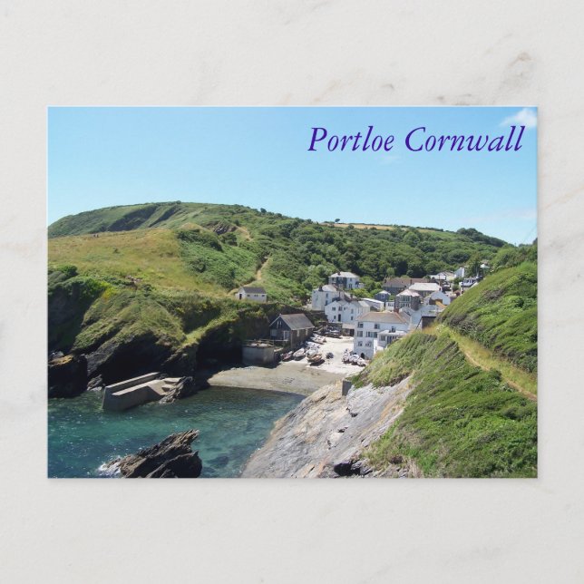 Portloe Cornwall England Postkarte (Vorderseite)