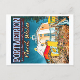PORTMEIRION - PENRHYNDEUDRAETH GWYNEDD NORTH WALES POSTKARTE