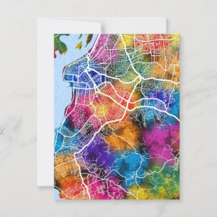 Porto Alegre Brasilien City Map Postkarte