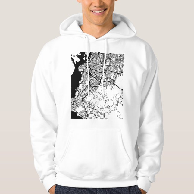 Porto Alegre Brazil City Map Hoodie (Vorderseite)