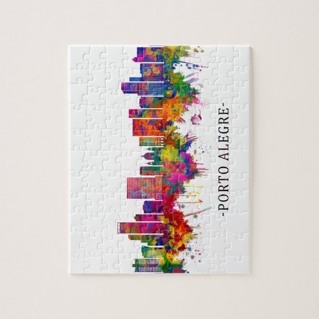 Porto Alegre Brazil Skyline (Vertikal)