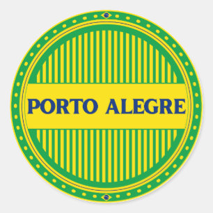 Porto Alegre City Pride – Brasilianische Identität Runder Aufkleber