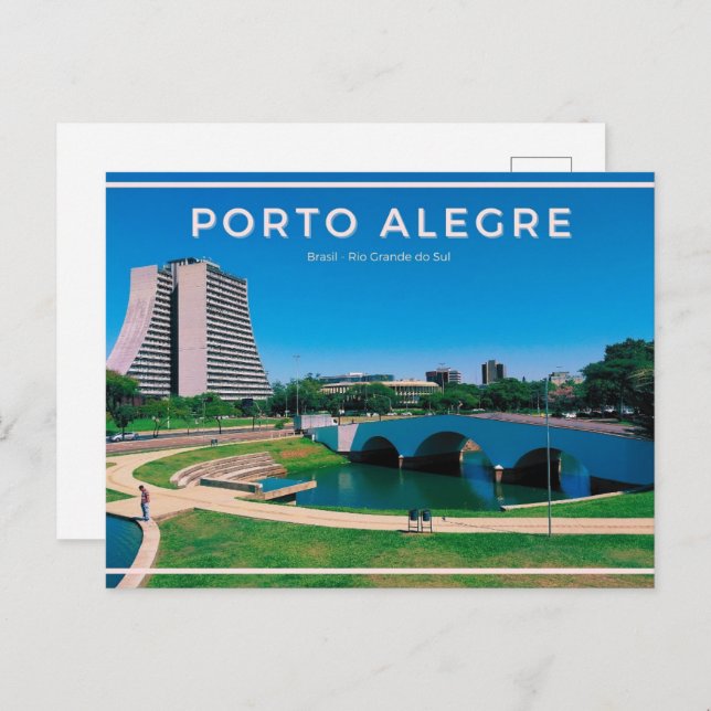 Porto Alegre Postkarte (Vorne/Hinten)