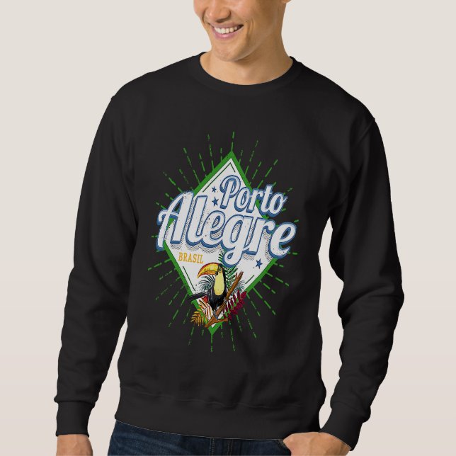 Porto Alegre Rio Grande do Sul Brazil Retro Toucan Sweatshirt (Vorderseite)