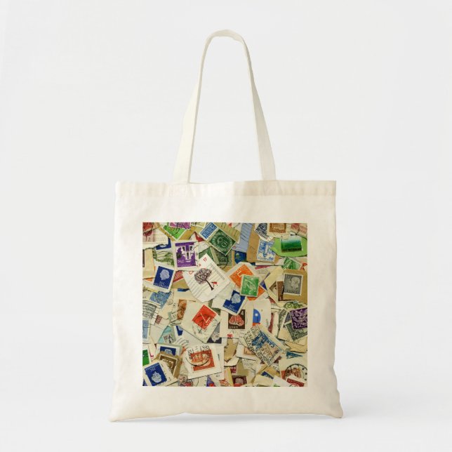 Porto Briefmarke Collage Tovel Bag Tragetasche (Vorne)