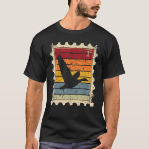 Porto-Briefmarke mit einem Sonnenuntergang T-Shirt